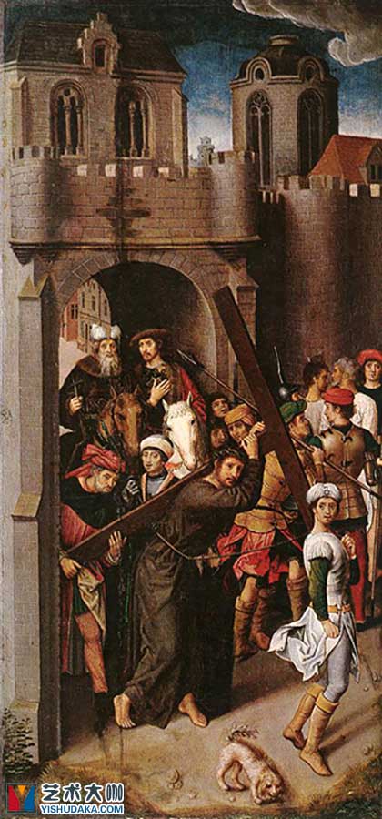 Carrying the Cross-oil painting
