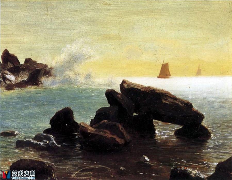 Faralong Island - California-oil painting