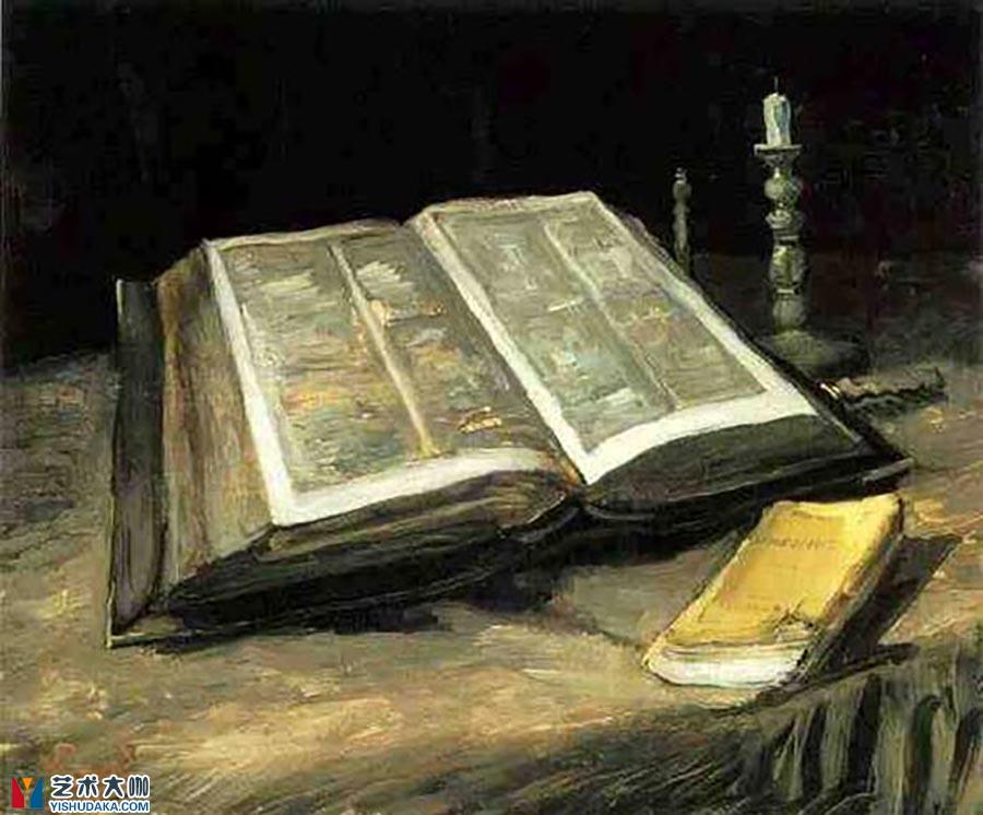Still Life with Bible-oil painting
