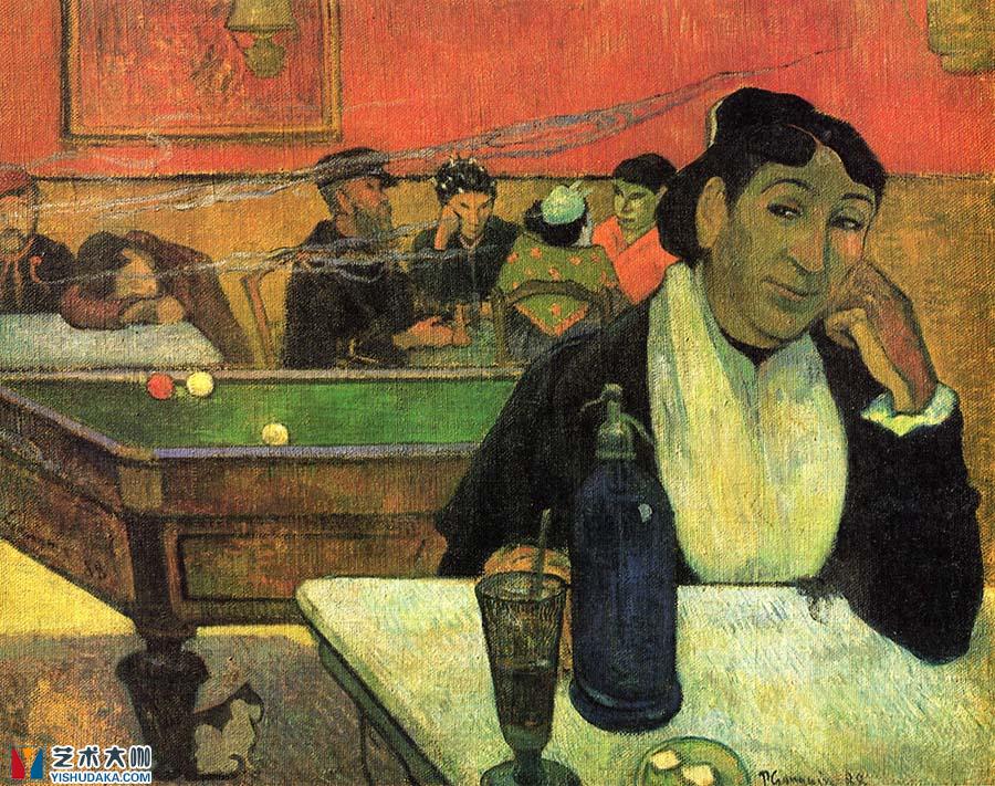 Night Caf at Arles, (Mme Ginoux) Paul Gauguin-oil painting