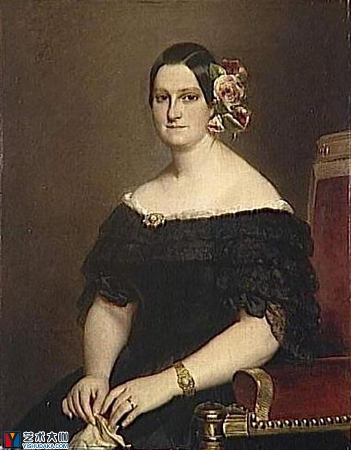 maria cristina di borbone princess of the two sicilies-oil painting