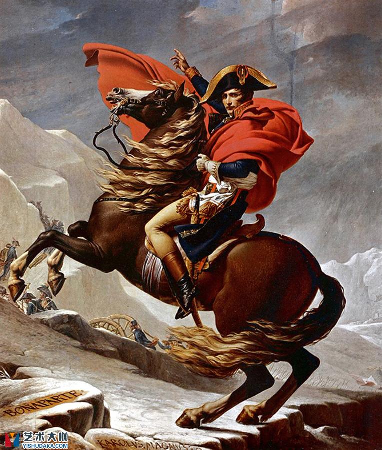 Napoleon Crossing the Alps - Schloss Charlottenburg-oil painting