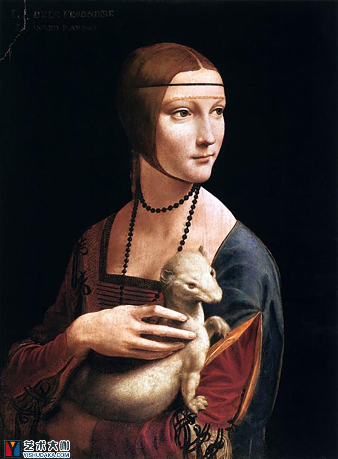 Portrait of Cecilia Gallerani Lady with an Ermine-oil painting