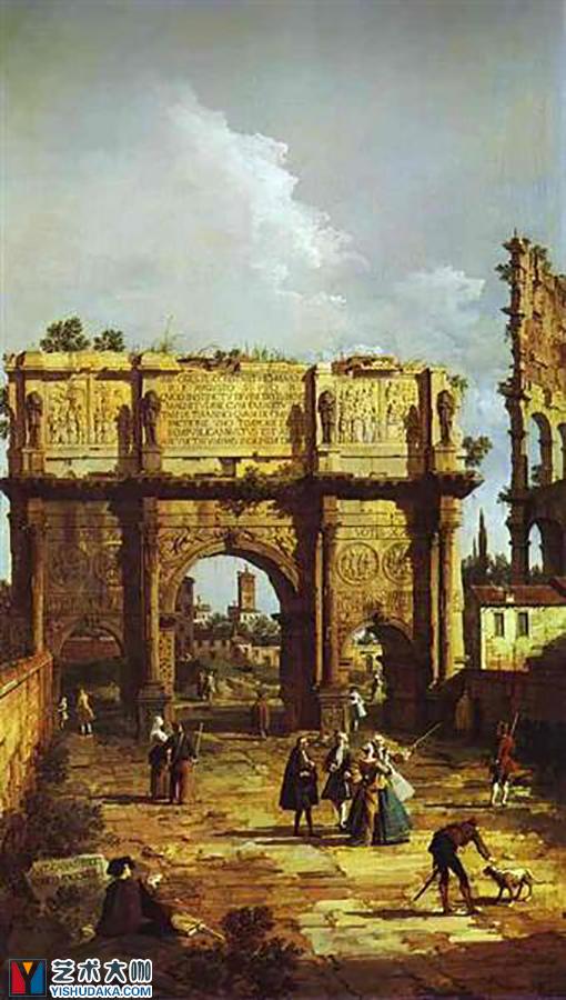 the arch of constantine-oil painting
