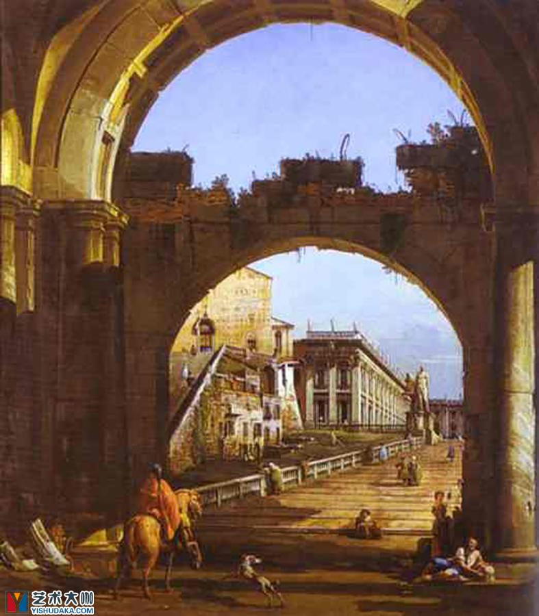 capriccio of the capitol-oil painting