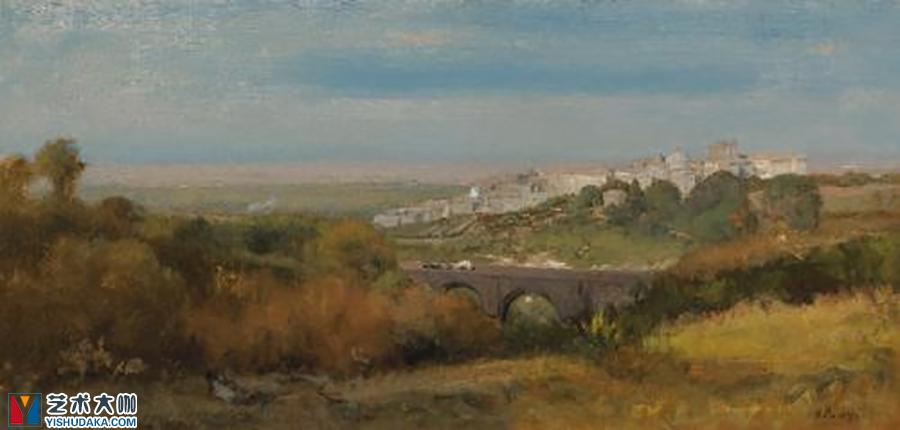 albano italy the roman campagna-oil painting