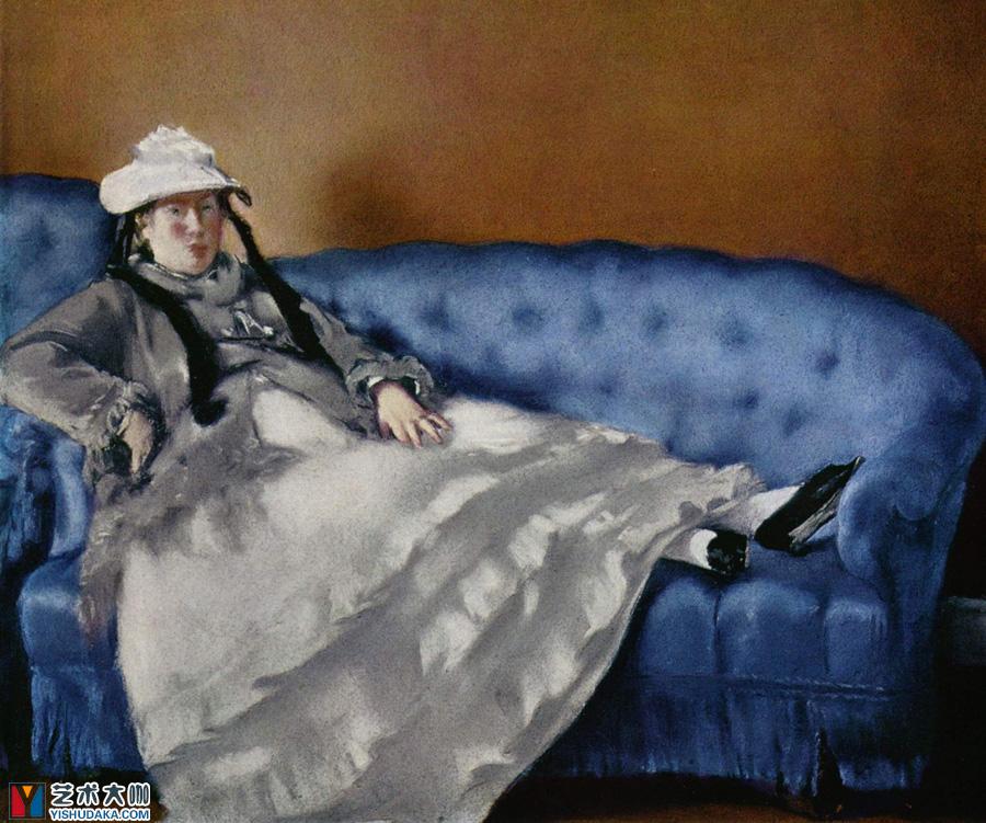 Mme Edouard Manet sur un Divan-oil painting