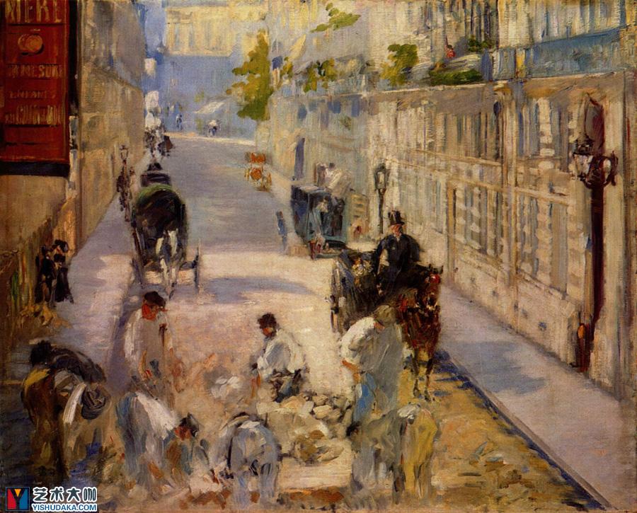 Paveurs de la Rue de Berne-oil painting