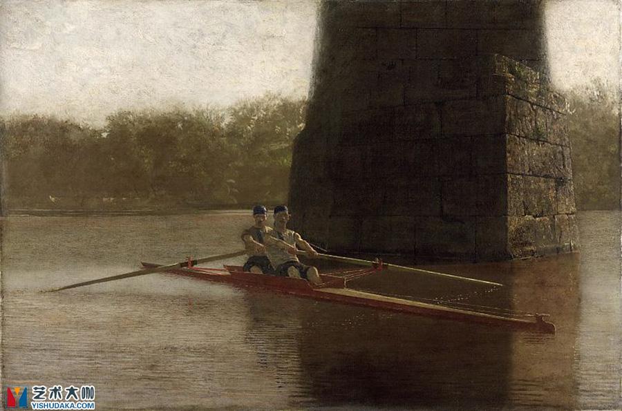 The pair-oared shell thomas eakins-oil painting