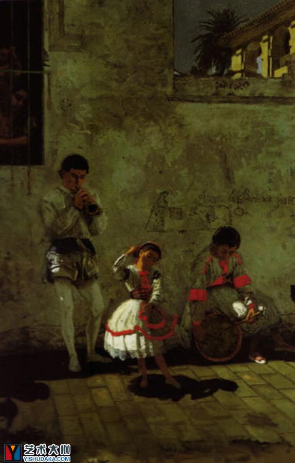 A Street Scene in Seville-oil painting