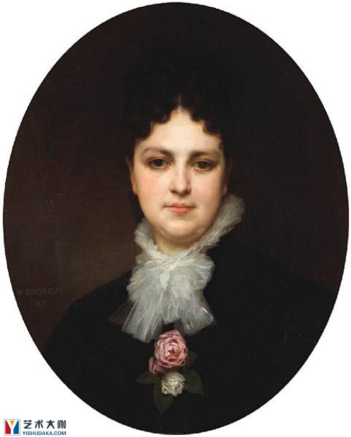Portrait de mademoiselle Head-oil painting