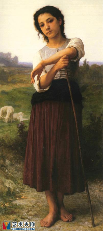 Jeune bergre debout-oil painting