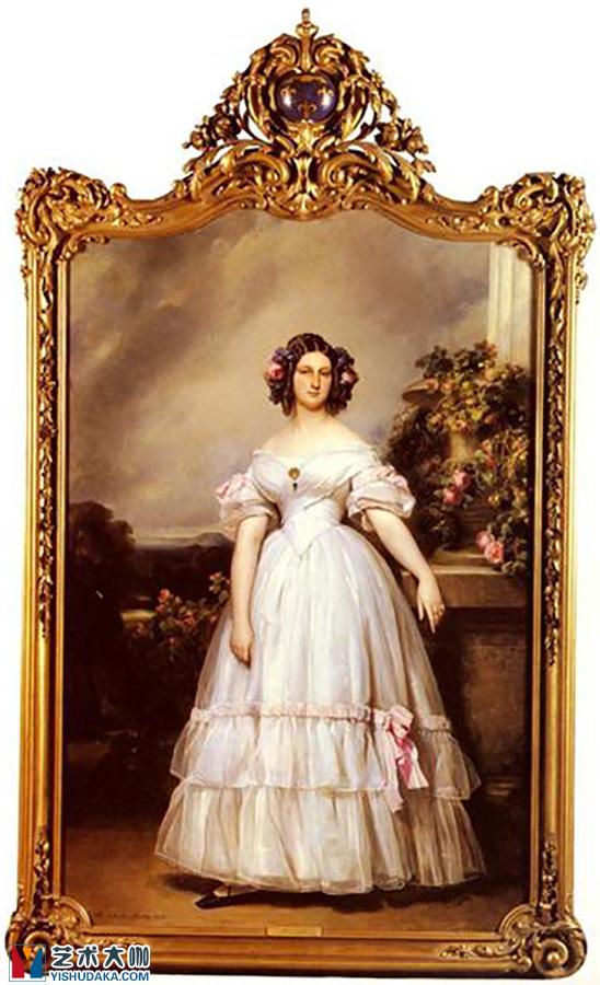 portrait of hrh princess marie clementine of orleans-oil painting
