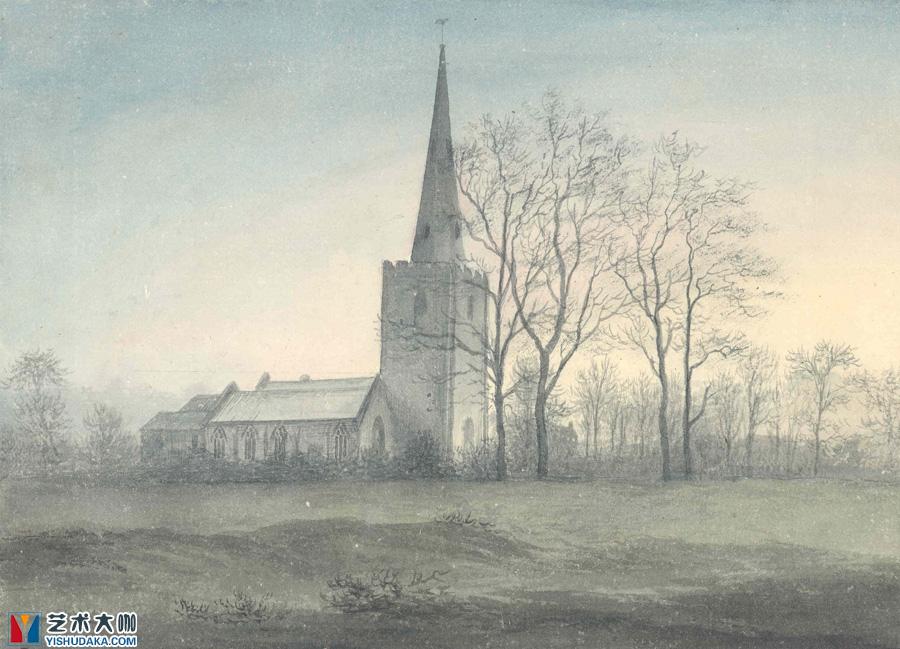Appleby magna church-oil painting