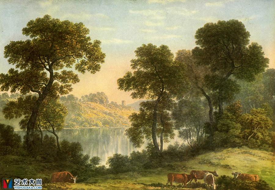 北威尔士风景油画作品