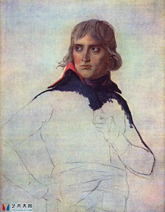 Portrait of General Napoleon Bonaparte,unfinished creative work-oil painting