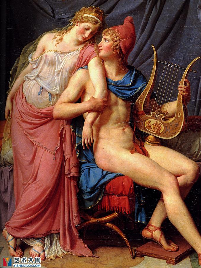 The Love of Helen and Paris (detail)