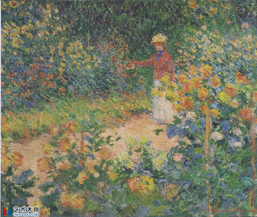 In the Garden-oil painting