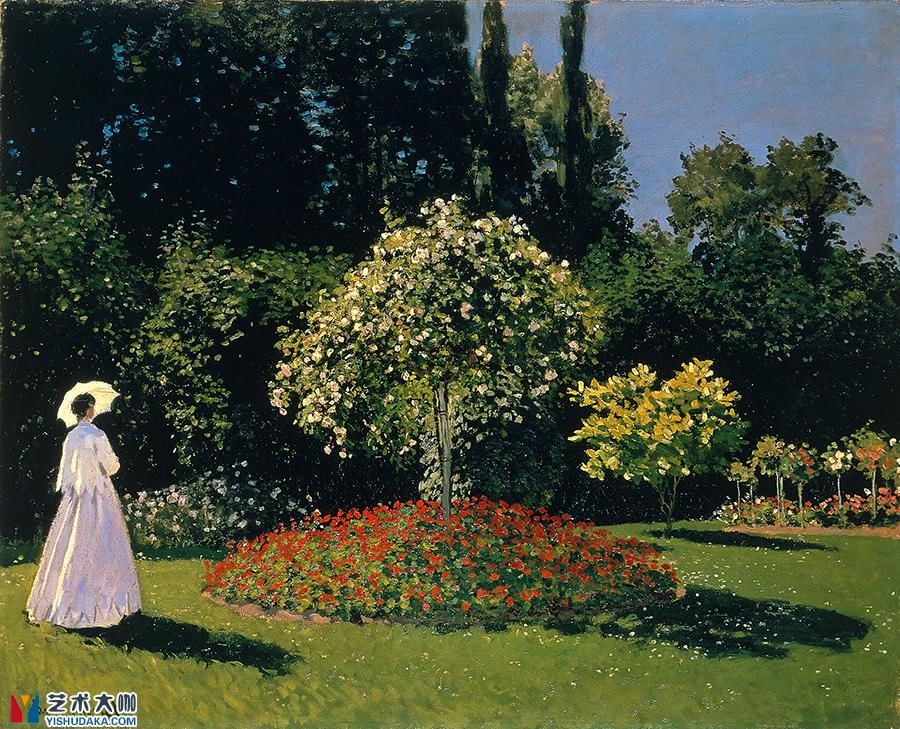 Woman in a Garden-oil painting