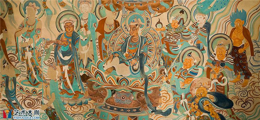 Buddhism - murals in the mogao grottoes of dunhuang-mural