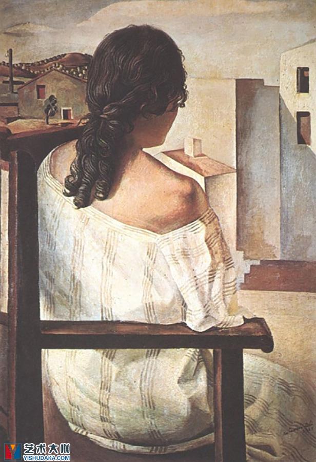 Girl from the Back-oil painting