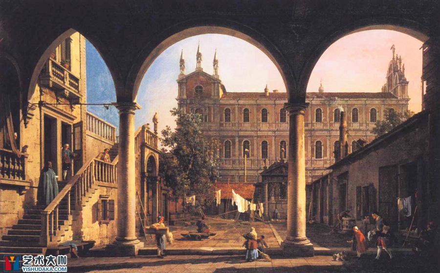 the Scuola di San Marco from the Loggia of the Palazzo Grifalconi-oil painting