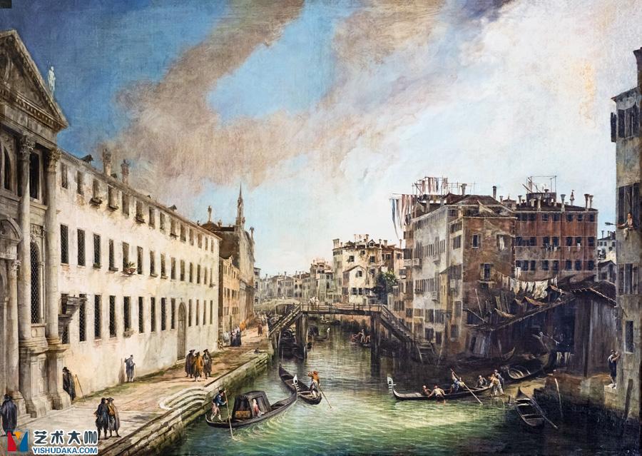 Ca Rezzonico - Il rio dei Mendicanti -oil painting