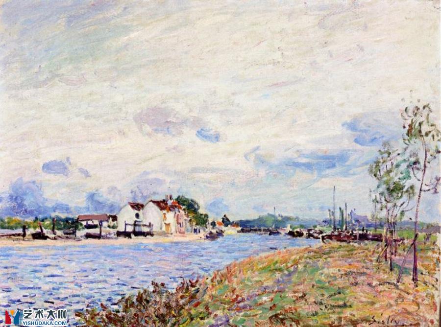 The Mouth of the Loing at Saint-Mammes-oil painting