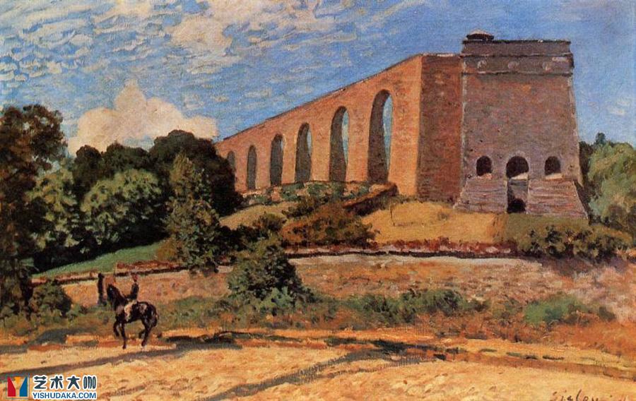 Aqueduct at Marly-oil painting