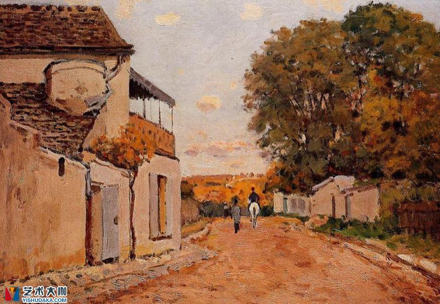 Street in Louveciennes-oil painting