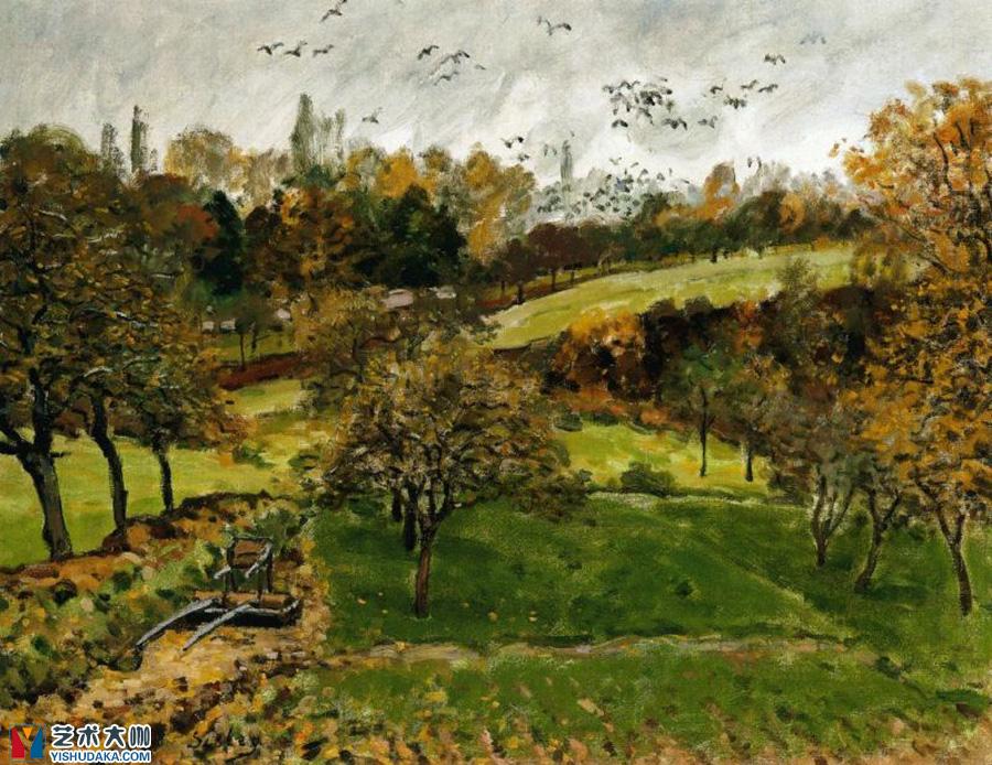 Autumn Landscape, Louveciennnes-oil painting