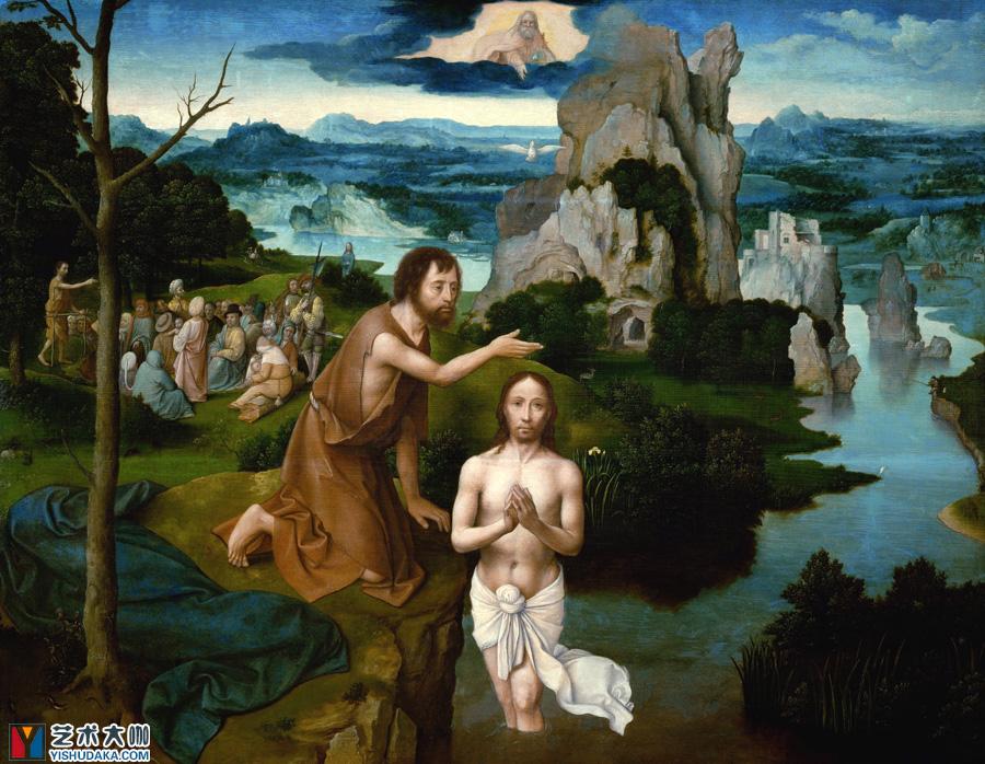 The Baptism of Christ -oil painting