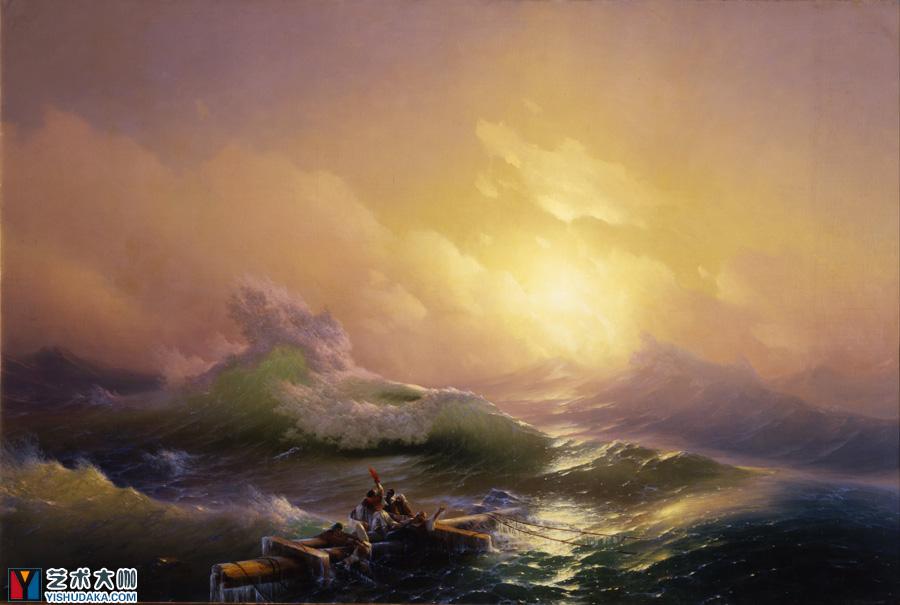 The Ninth Wave is considered Aivazovsky s most famous work-oil painting