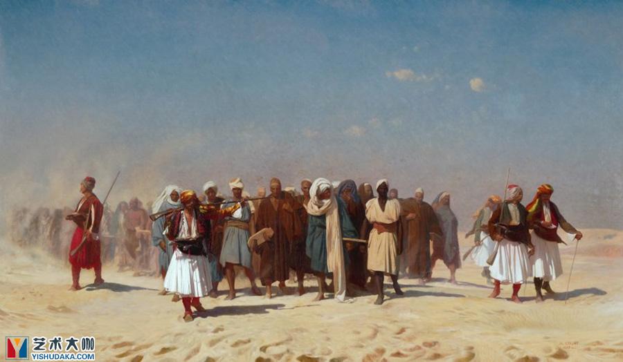Egyptian Recruits Crossing the Desert-oil painting