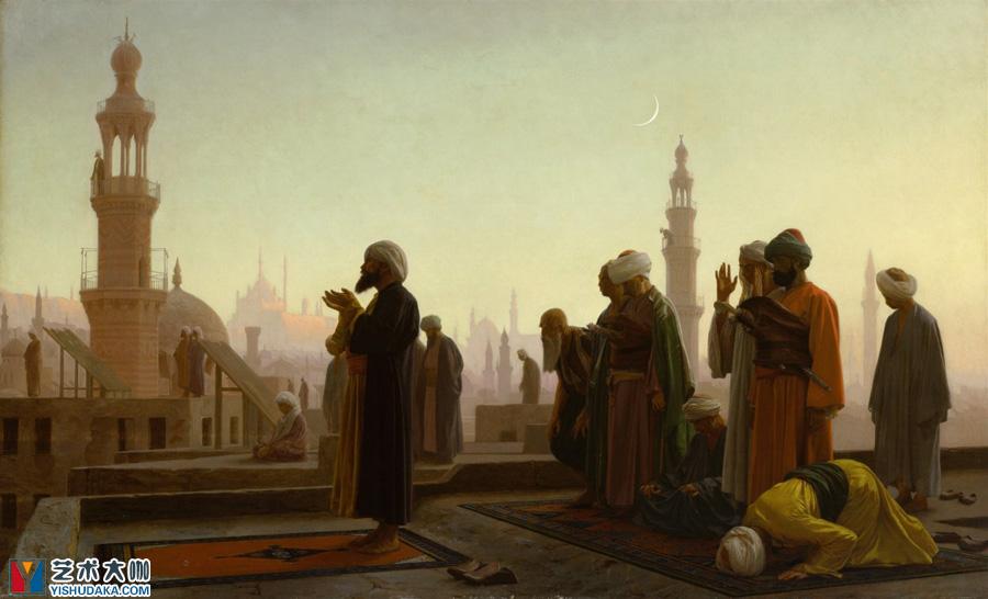 Prayer in Cairo-oil painting