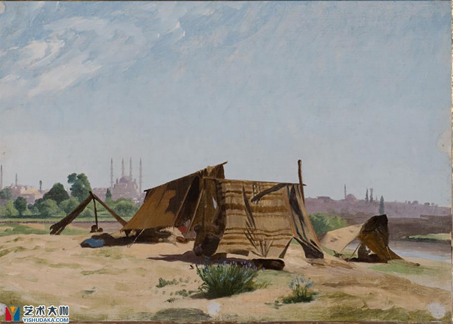 Encampment near Constantinople-oil painting