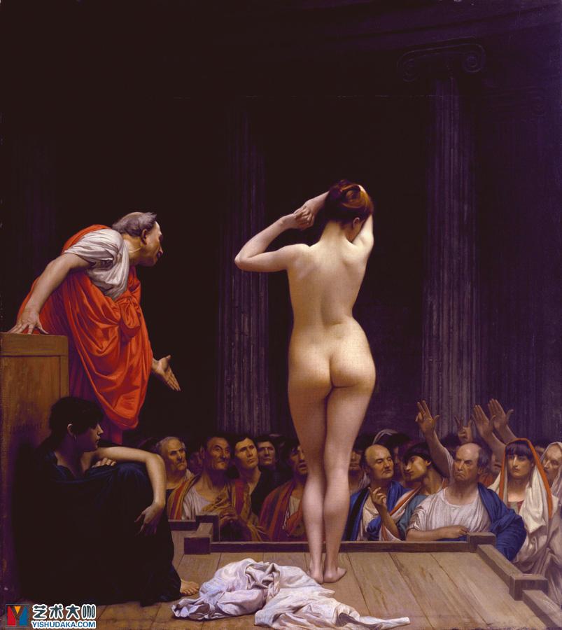 A Roman Slave Market-oil painting