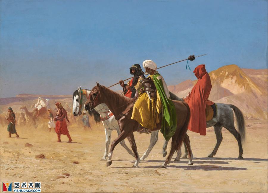 Riders Crossing the Desert-oil painting