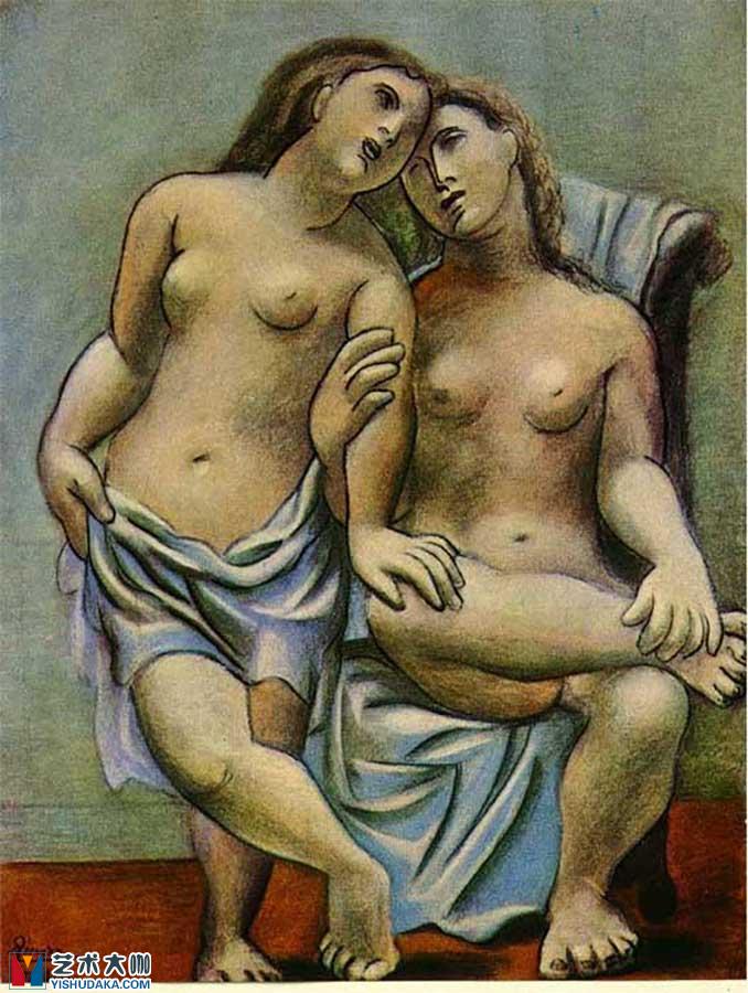 The two naked women-oil painting