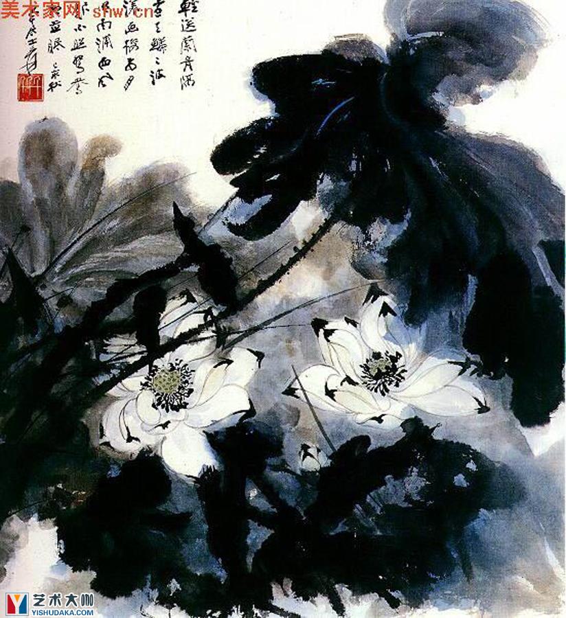 Lotus - freehand brushwork of lotus-chinese painting
