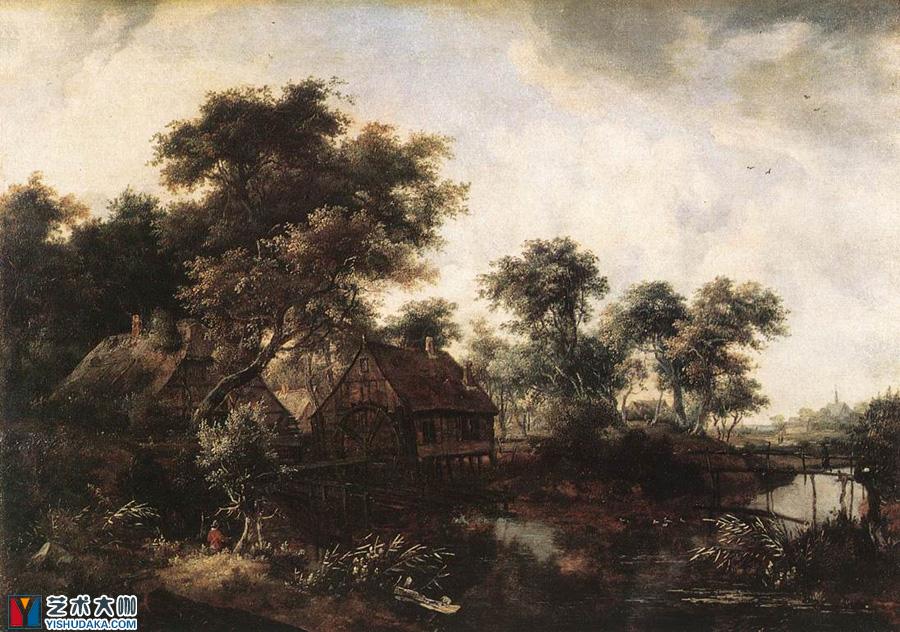 The Water Mill- Painting gallery Old Masters-oil painting