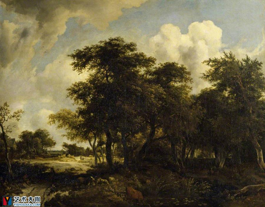 Landscape with a Common and a Coppice-oil painting