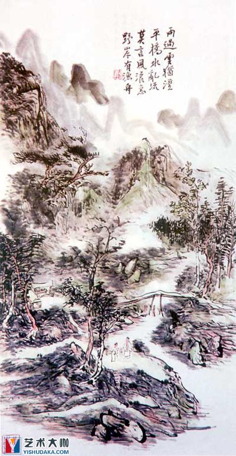 After the rain, the clouds are still wet after the rain-chinese painting