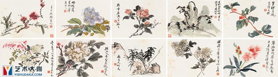 Renwu, Flowers-Book-chinese painting
