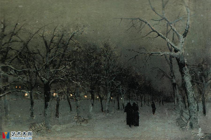 winter park-oil painting