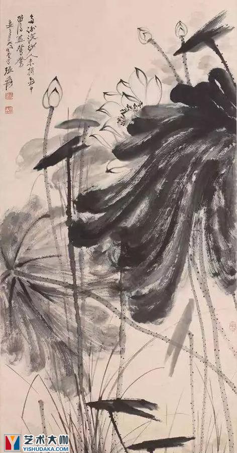 Freehand style-lotus 14-chinese painting