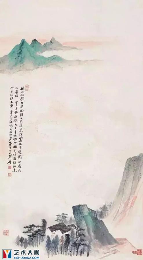 Huashan sea of clouds-chinese painting