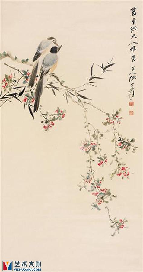 Two birds - Ink and wash painting-chinese painting
