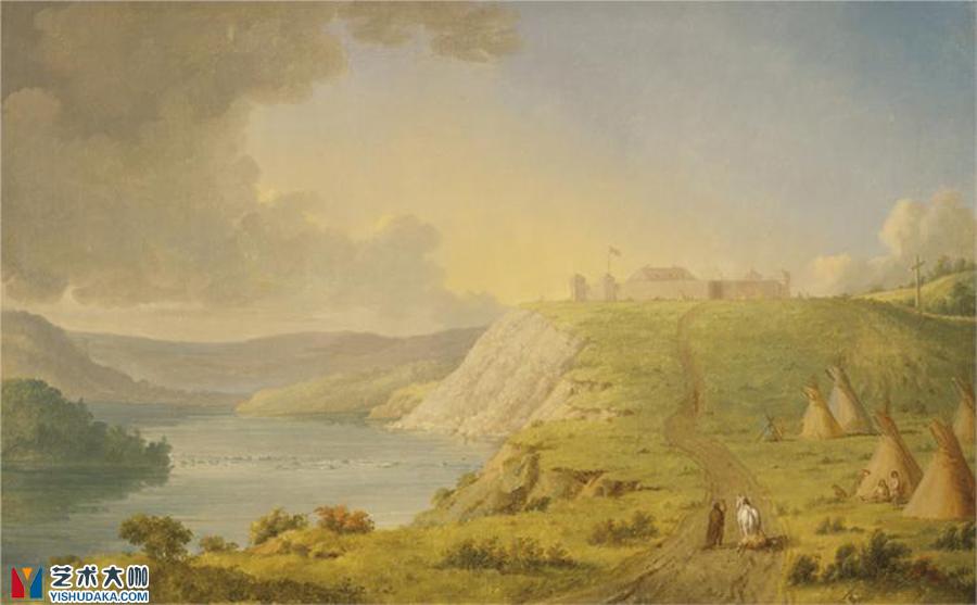 Fort Edmonton-oil painting