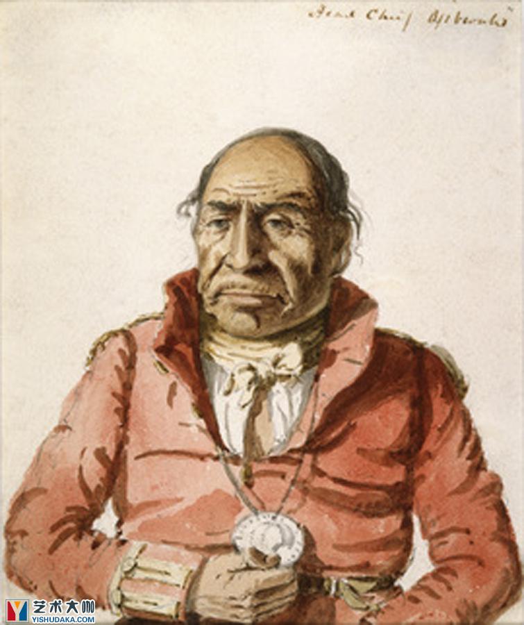 Ojibway Chief, Michipicoten Island-oil painting